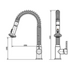 Pull Out Kitchen Sink Mixer with Dual Action - Round
