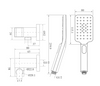 Handheld - Square Shower Head with Wall Bracket