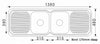 1380mm Ariette Double Bowl Sink