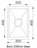 PIATO UNDERMOUNT SINK 450X300