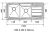 1080mm Punto 1& 3/4 Sink