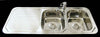 1180mm Ariette Double Bowl Sink