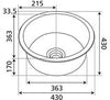 430mm Rondo Stainless Steel Bowl