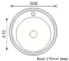 500mm Rondo Single Bowl Sink