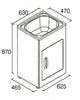 Yakka 45 Litre Single Tub and Cabinet