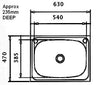 YAKKA SINGLE 45 LITRE INSET LAUNDRY TUB