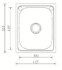 YAKKA MINI INSET LAUNDRY TUB 35 LITRE WITH BYPASS (SKINNY FIT)