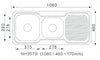 1080mm Ariette Sink 1 & 3/4 Bowl